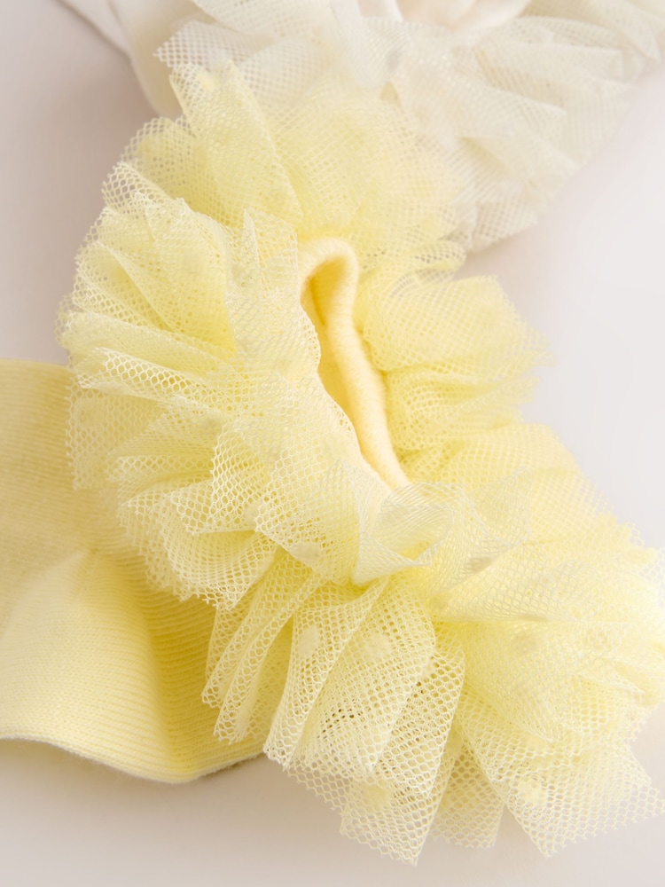Amarillo/blanco - 2 pack Cotton Rich Tulle Bridesmaid Ankle Socks - Imagen 2 de 2 Amarillo/blanco - 2 pack Cotton Rich Tulle Bridesmaid Ankle Socks - Imagen 2 de 2