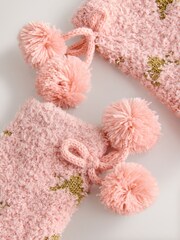 Pink Moon and Star Cosy Ankle Socks - Image 2 of 3