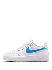 Nike White Youth Air Force 1 Trainers - Image 2 of 10