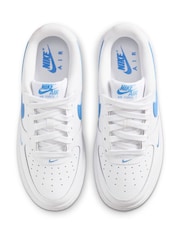 Nike White Youth Air Force 1 Trainers - Image 7 of 10