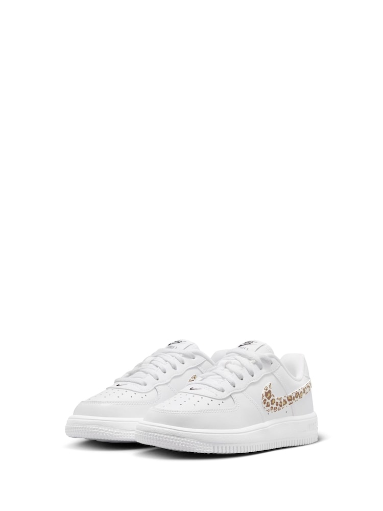 Nike White Junior Air Force 1 Low Lace Trainers - Image 2 of 10
