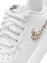 Nike White Junior Air Force 1 Low Lace Trainers - Image 8 of 10