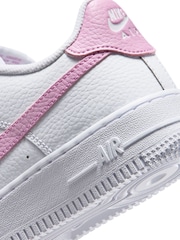 Nike White/Magenta Youth Air Force 1 Trainers - Image 10 of 10