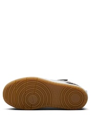 Nike Black/White Animal Junior Court Borough Low Trainers - Image 8 of 10