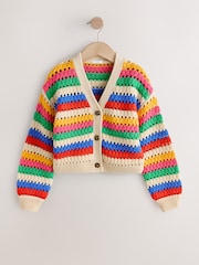 Curcubeu - Cardigan cu decolteu în V cu cusătură (3-16ani) - Imaginea 1 din 4