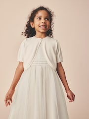 White Knitted Bridesmaid Shrug (3mths-16yrs) - Image 1 of 3
