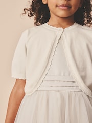 White Knitted Bridesmaid Shrug (3mths-16yrs) - Image 2 of 3