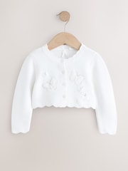 White Embroidered Shrug (3mths-16yrs) - Image 1 of 4
