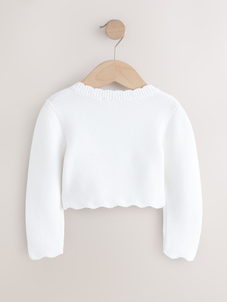 White Embroidered Shrug (3mths-16yrs) - Image 2 of 4