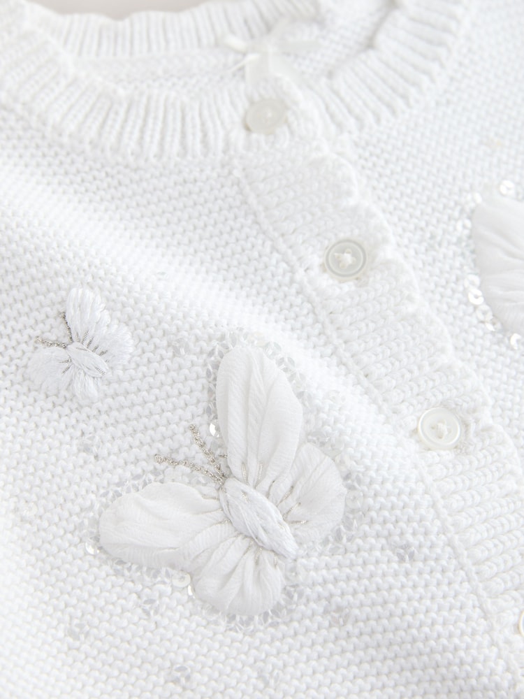 White Embroidered Shrug (3mths-16yrs) - Image 4 of 4