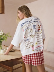 Ecru Beaded Brunch Short Set Pyjamas - Image 1 of 6