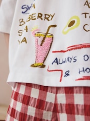 Ecru Beaded Brunch Short Set Pyjamas - Image 5 of 6