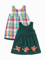 Frugi Blue Christmas Reversible Dress - Image 1 of 7