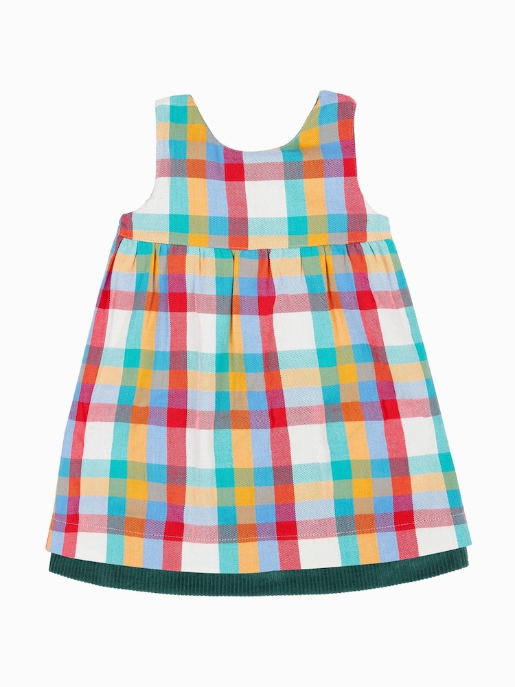 frugi christmas dress Frugi Ruffle Embroidered Christmas Dress Red