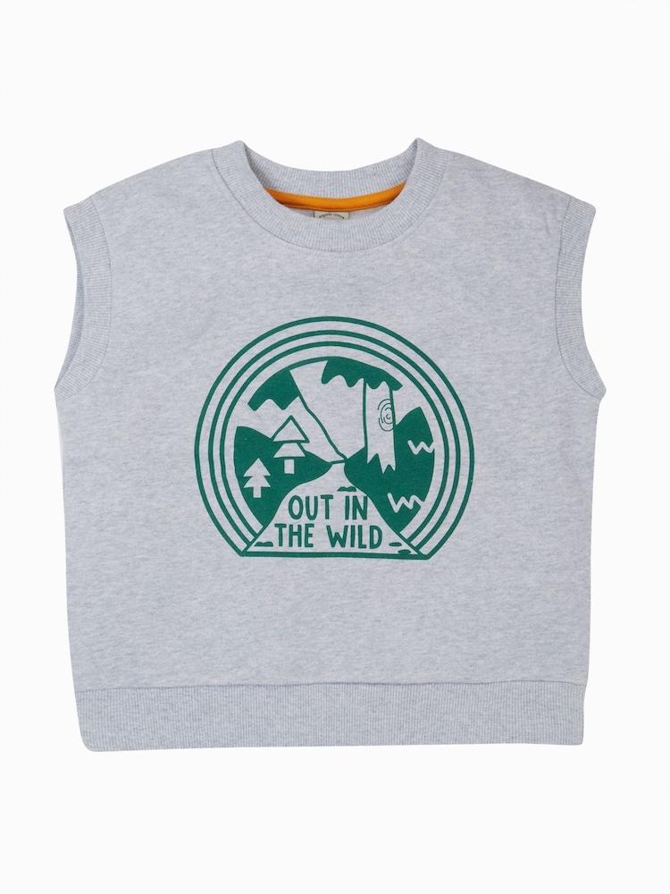 Frugi Grey Alex Sleeveless Sweatshirt - Image 2 of 4