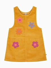 Frugi Yellow Ginny Cord Pinafore Dress - Image 1 of 4