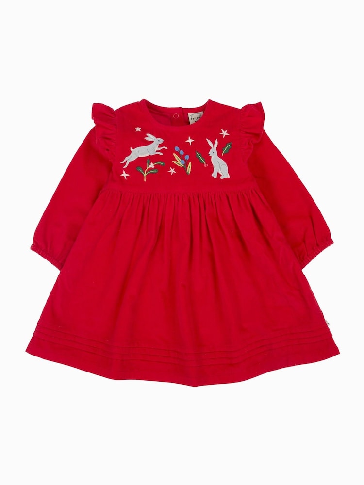 Frugi Red Christmas Cord Dress - Image 1 of 3