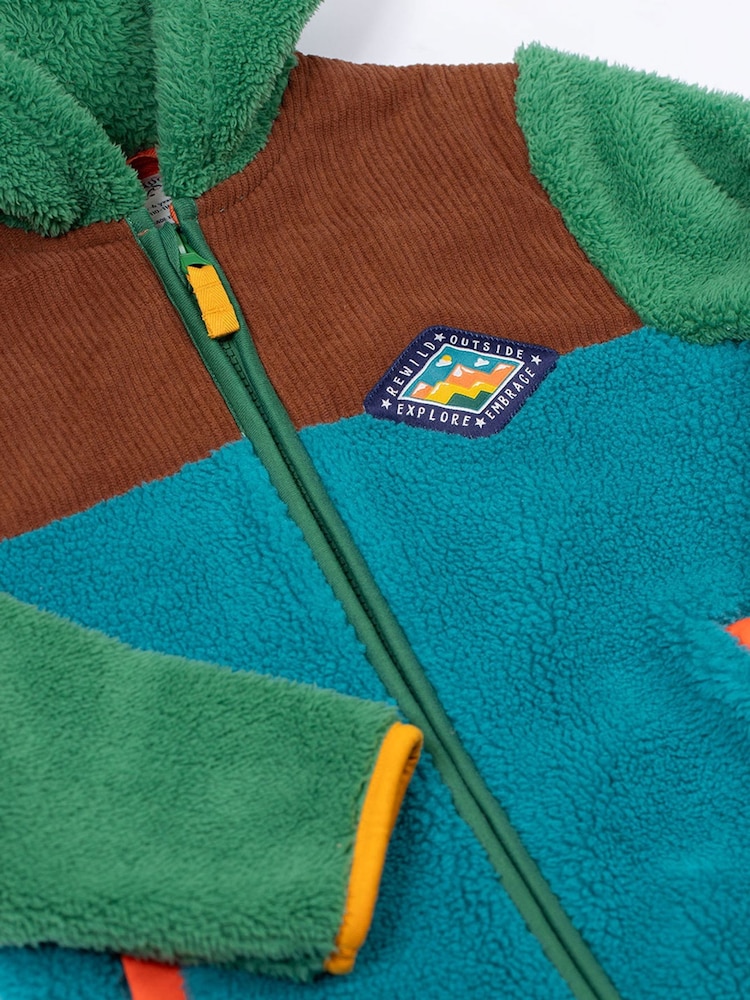 Frugi Green Bracken Fleece Cord Jacket - Image 2 of 4