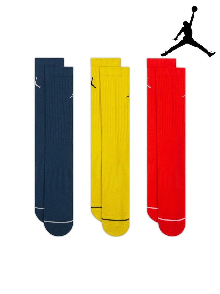 Jordan Multi Everyday Crew Socks 3 Pack - Image 5 of 5 Jordan Multi Everyday Crew Socks 3 Pack - Image 5 of 5