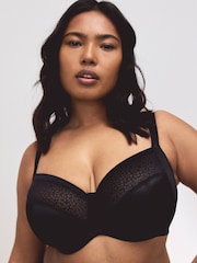 黑色 - F-K Ultimate Support Lace Top Non Padded Full Cup Bra - 圖片 1/7