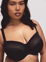 黑色 - F-K Ultimate Support Lace Top Non Padded Full Cup Bra - 圖片 4/7