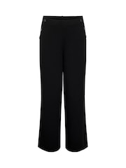 JDY Black Button Detail Wide Leg Trousers - Image 1 of 1