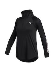 Under Armour Black Tech Wordmark Half Zip Sweat Top - Image 3 of 3