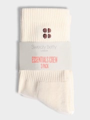 Sweaty Betty Brown Essentials Crew Socks 3 Pack - Image 2 of 3