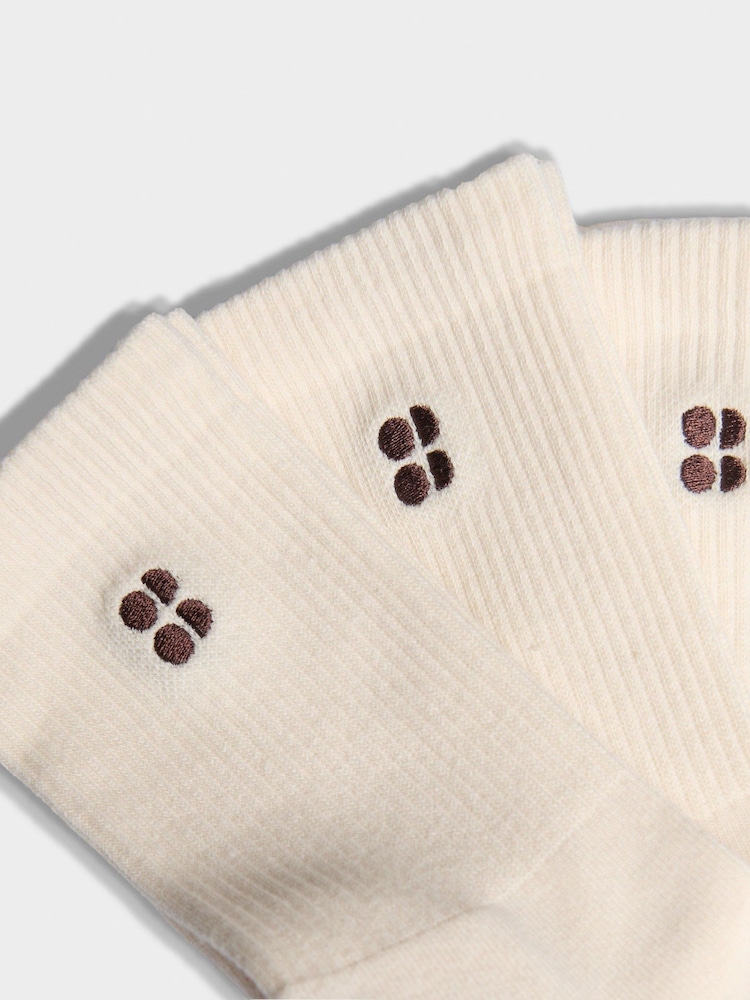 Sweaty Betty Brown Essentials Crew Socks 3 Pack - Image 3 of 3