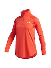 Under Armour Red Tech Wordmark Half Zip Sweat Top - Image 3 of 3