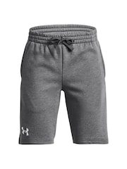 Under Armour Grey Rival Fleece Shorts - Image 1 of 2