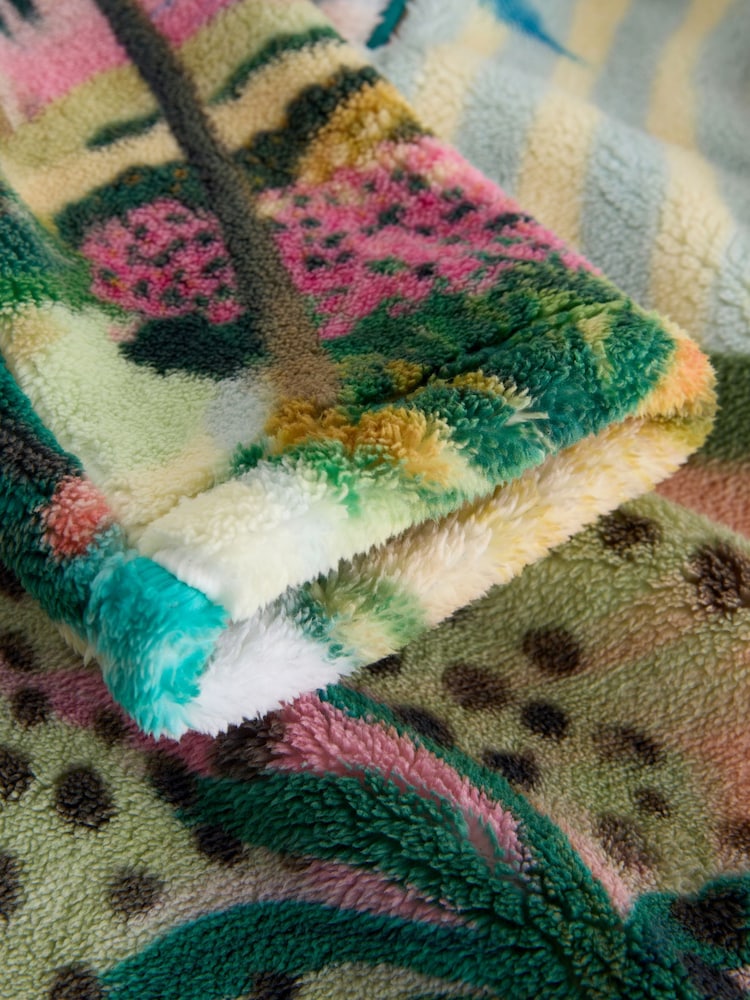 Orange Tropical Scene Printed Borg Fleece Top - Image 7 of 7 Orange Tropical Scene Printed Borg Fleece Top - Image 7 of 7