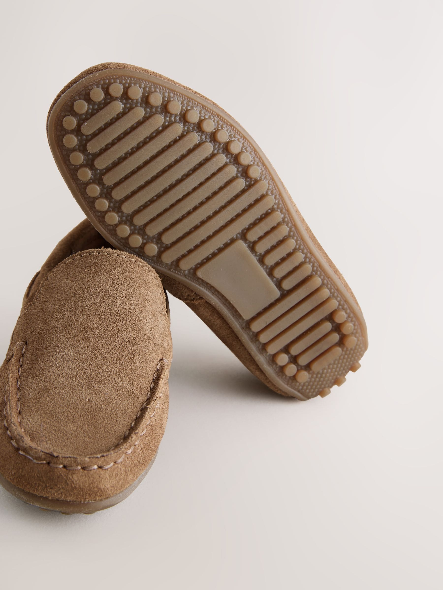 Buy Tan Brown Wide Fit (G) Suede Slip-Ons Loafer Shoes from Next USA