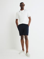 River Island Blue Unbelted Core Decal Chino Shorts - Image 2 of 4