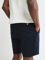 River Island Blue Unbelted Core Decal Chino Shorts - Image 4 of 4