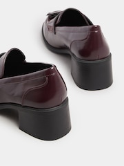 Yours Curve Red Extra Wide Fit Extra Wide Fit Heeled Tassel Loafers - Image 3 of 5