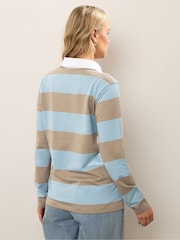 Azul - Moletom Long Tall Sally Stripe Rugby Sweatshirt - Imagem 3 de 5