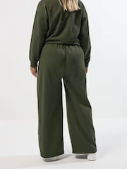 Verde - Calça de moletom Yours Curve com perna larga - Imagem 2 de 5