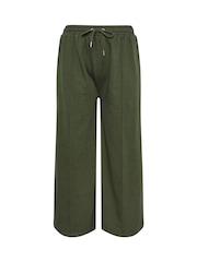 Verde - Calça de moletom Yours Curve com perna larga - Imagem 5 de 5