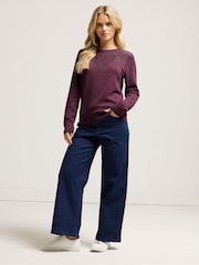 Roxa - M&Co Petite Lace Finish Jumper - Imagem 1 de 4