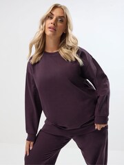 Roxa - Moletom com gola redonda Yours Curve - Imagem 1 de 5