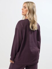 Roxa - Moletom com gola redonda Yours Curve - Imagem 2 de 5