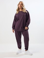 Roxa - Moletom com gola redonda Yours Curve - Imagem 3 de 5