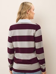 Vermelho - Moletom Long Tall Sally Stripe Rugby Sweatshirt - Imagem 3 de 5