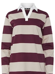 Vermelho - Moletom Long Tall Sally Stripe Rugby Sweatshirt - Imagem 5 de 5
