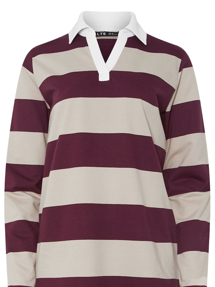Vermelho - Moletom Long Tall Sally Stripe Rugby Sweatshirt - Imagem 5 de 5