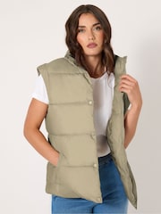 Long Tall Sally Natural Padded Gilet - Image 1 of 5