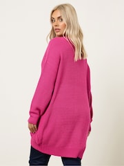 Yours Curve Pink Essential Jumper - Image 3 of 5