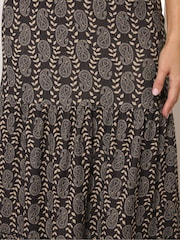 Long Tall Sally Black Textured Tiered Maxi Skirt - Image 4 of 5