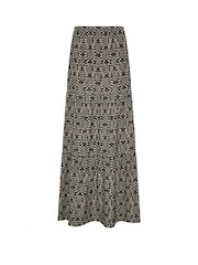 Long Tall Sally Black Textured Tiered Maxi Skirt - Image 5 of 5